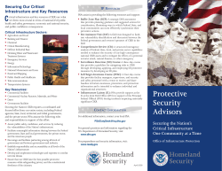 Protective Security Advisors