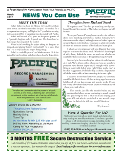 March 2012 Edition - Pacific Records Management
