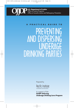 A Practical Guide to Preventing and Dispersing Underage Drinking