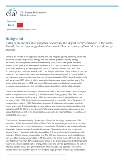 China Background - Ridgewood Energy