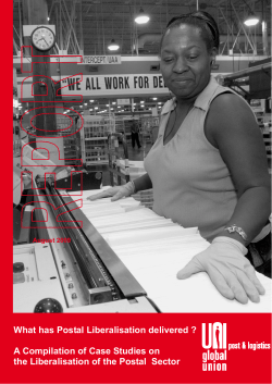 Postal liberalisation Case Studies Draft