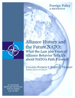 Alliance History and the Future NATO