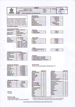 product specifications