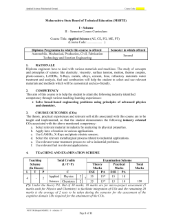 Maharashtra State Board of Technical Education (MSBTE) I