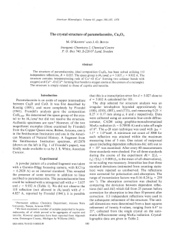 The crystal structure of paramelaconite, CunOs
