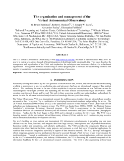 The organization and management of the Virtual Astronomical