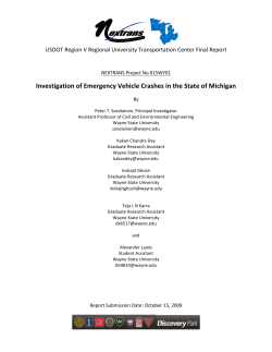 Investigation of Emergency Vehicle Crashes in