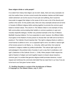 Does religion divide or unite people? It is