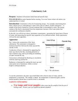 Calorimetry Lab