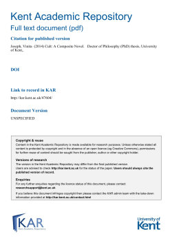 CULT - Kent Academic Repository