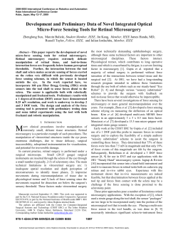 Development and Preliminary Data of Novel Integrated Optical Micro