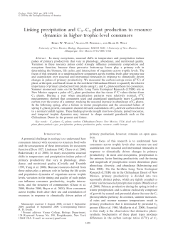 Linking precipitation and C3&ndash;C4 plant