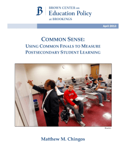 Common Sense - Brookings Institution