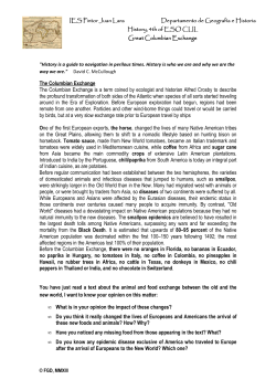 The Columbian Exchange - Dos Centurias... y m&aacute;s all&aacute;