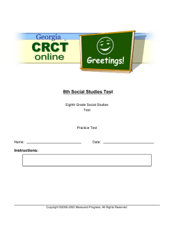 8th Social Studies Test - Atlanta Public Schools