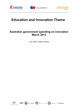 Australian Government spending on innovation