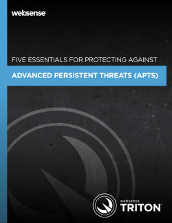 AdvAnced Persistent threAts (APts)