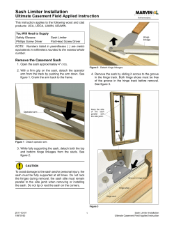 Sash Limiter Installation Ultimate Casement Field