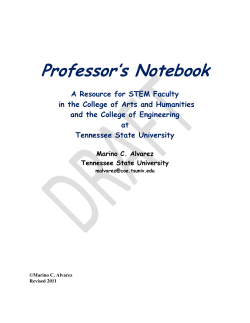 Professor`s Notebook - Tennessee State University