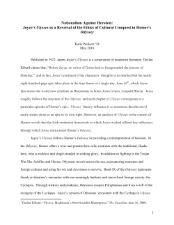 Joyce`s Ulysses as a Reversal of the Ethics of Cultural Conquest in