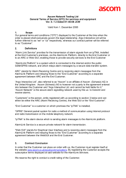 (GTC) for services and equipment Ver. 0. 7.3 Dated 01