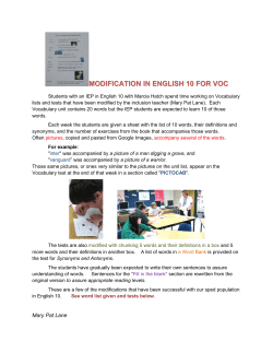 MODIFICATION IN ENGLISH 10 FOR VOC