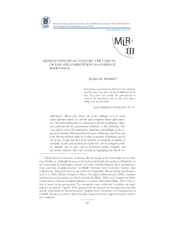 MEXICO`S POLITICAL CULTURE