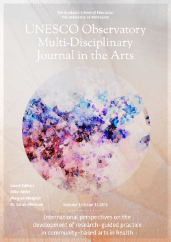 UNESCO Observatory Multi-Disciplinary Journal in the Arts