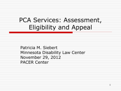 PCA Services - PACER Center
