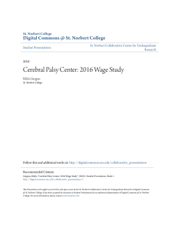 Cerebral Palsy Center: 2016 Wage Study