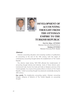 development of accounting thought from the ottoman empire to the