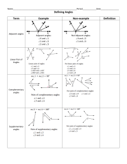 Defining Angles Term Example Non