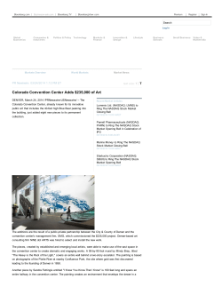 Colorado Convention Center Adds $235000 of Art