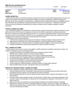 KINE 500: Advanced Biomechanics