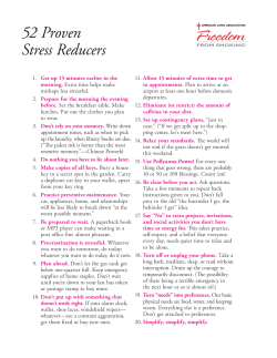 Module 5: 52 Proven Stress Reducers