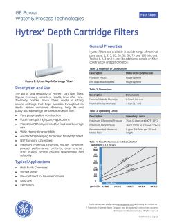 Hytrex Depth Cartridge Filters