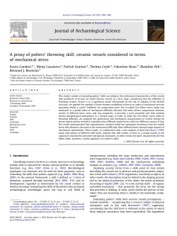 A proxy of potters` throwing skill: ceramic vessels considered in