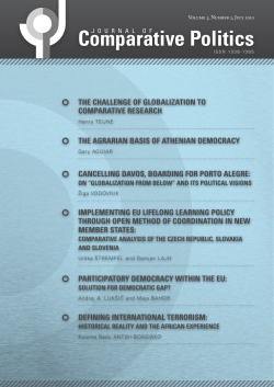- Journal of Comparative Politics