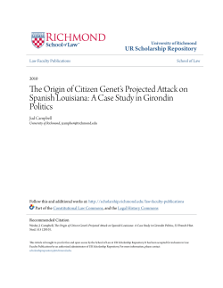 The Origin of Citizen Genet`s Projected Attack on Spanish Louisiana