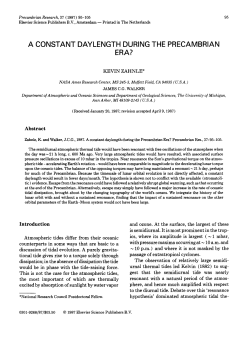 a constant daylength during the precambrian era?