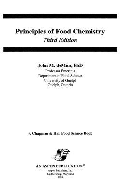 Principles of Food Chemistry