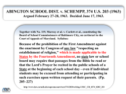 ABINGTON SCHOOL DIST. v. SCHEMPP, 374 U.S. 203 (1963)