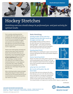 Hockey Stretches - The Chiller Ice Rinks