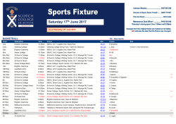 Fixture - Scotch College
