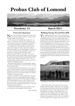 Probus Club of Lomond - Lomond Probus Homepage