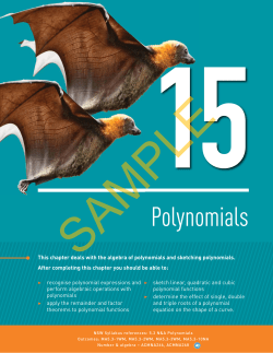 Chapter 15: Polynomials