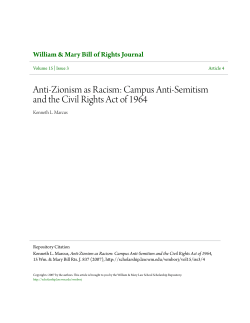 Anti-Zionism as Racism: Campus Anti