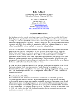 John E. Ikerd - University of Missouri`s College of Arts and Science