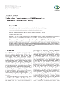 Emigration, Immigration, and Skill Formation: The Case of a