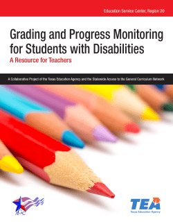 Grading and Progress Monitoring for Students with